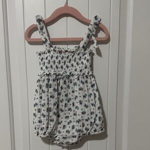 Little English White Floral Baby Outfit